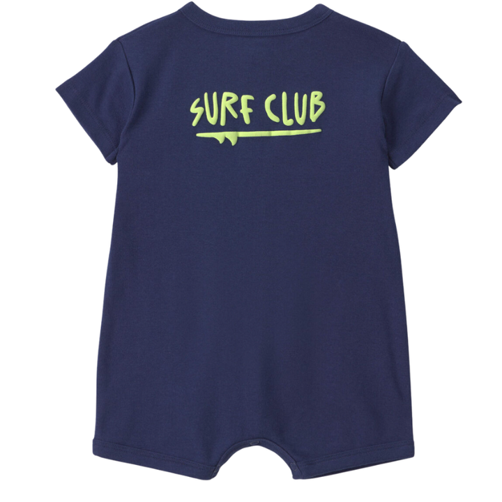Enterizo corto de algodón Surf Club para bebé