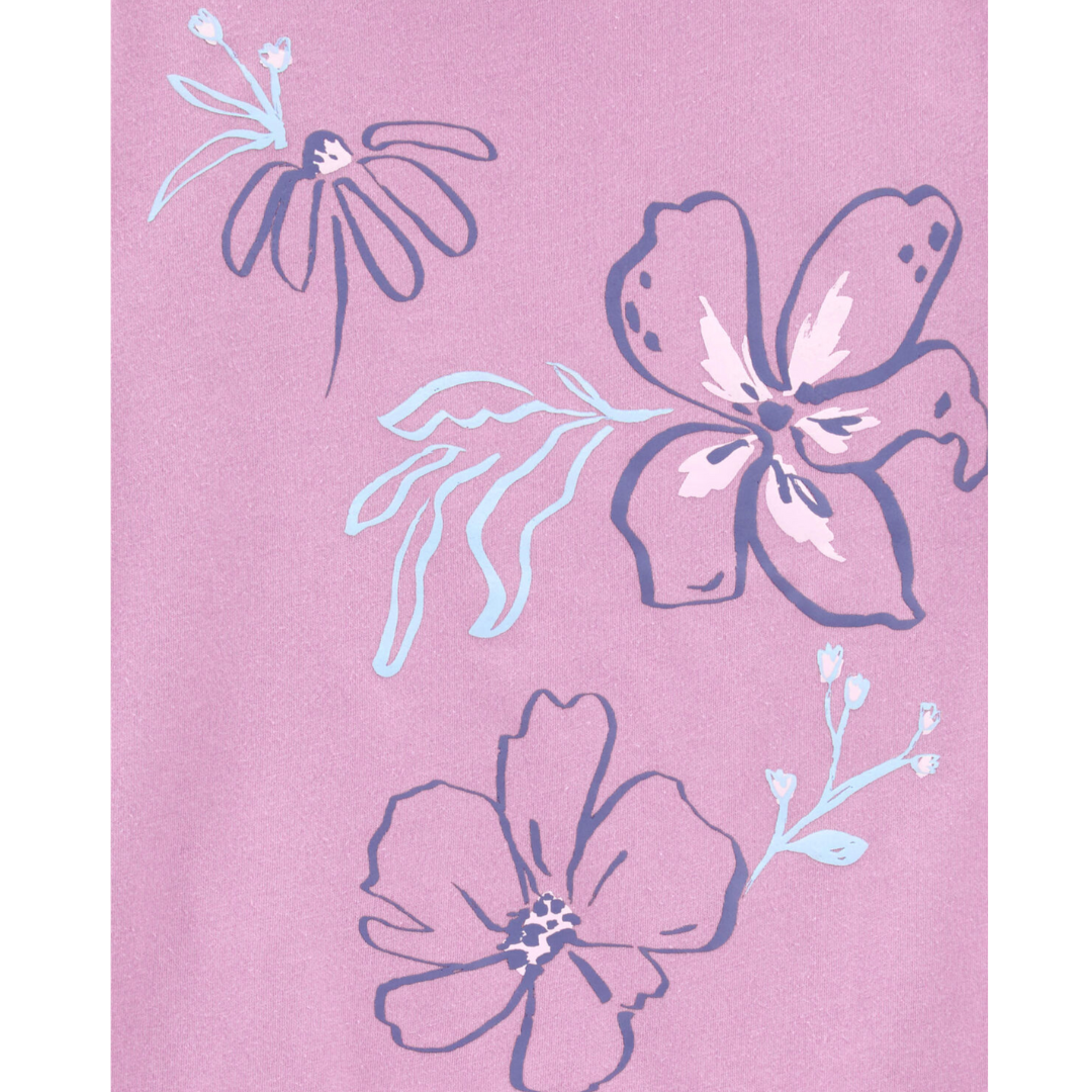 Blusa manga corta con flores