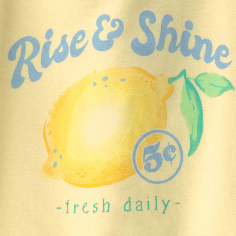 Pijama de Niña 4 Piezas – Limones 🍋💛