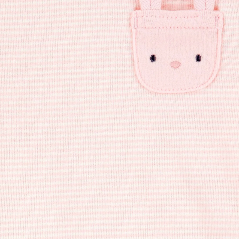 Conjunto de 4 piezas para bebita con blusa, pantalón, gorrito y medias de algodón