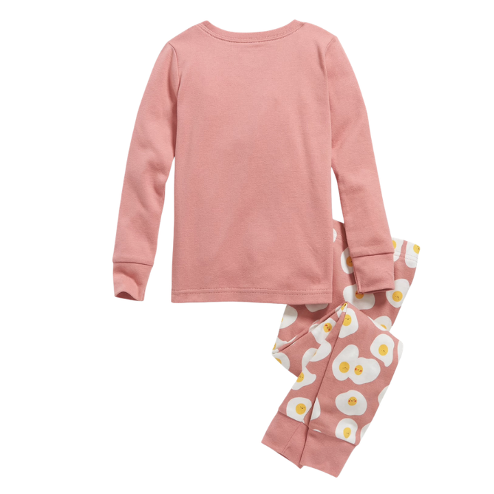Pijama de 2 piezas estampada de huevitos para niña