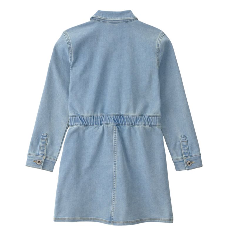 Vestido camisero de mezclilla para niña