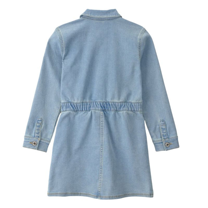 Vestido camisero de mezclilla para niña