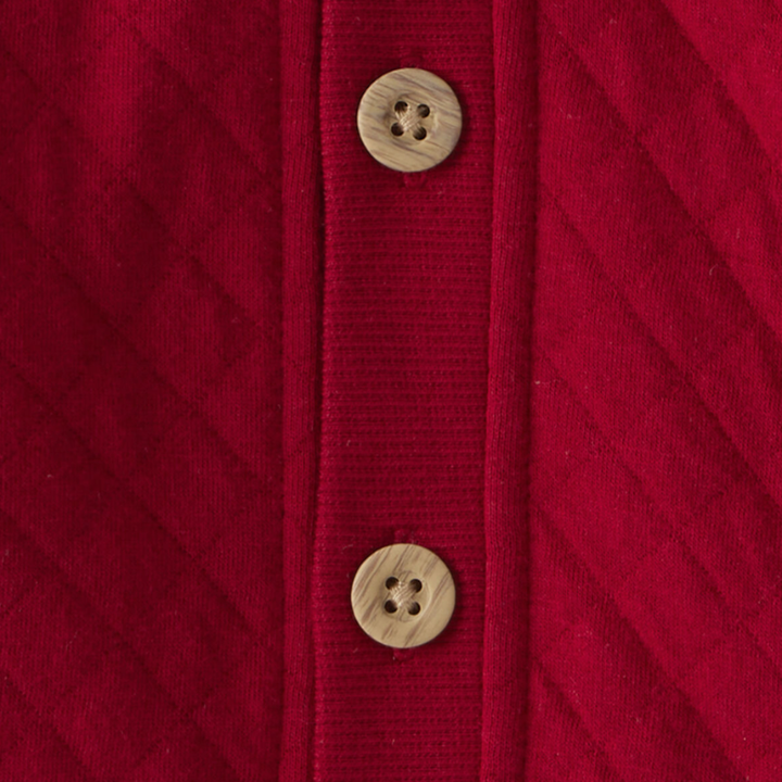 Set de 3 piezas con cárdigan acolchado, mameluco y pantalón para bebé