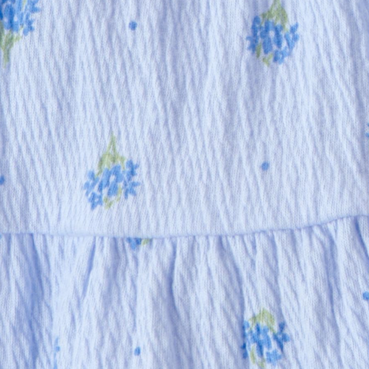 Conjunto de Bebita con Falda Short y Flores 💙