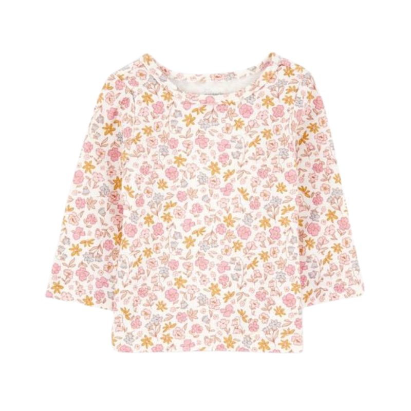 Conjunto 2 piezas, overol con blusa manga larga detalle conejito