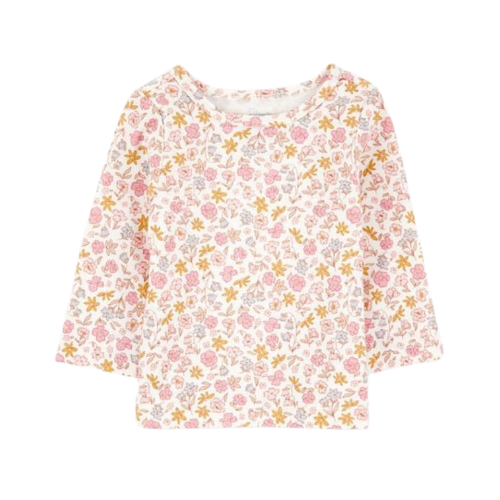 Conjunto 2 piezas, overol con blusa manga larga detalle conejito