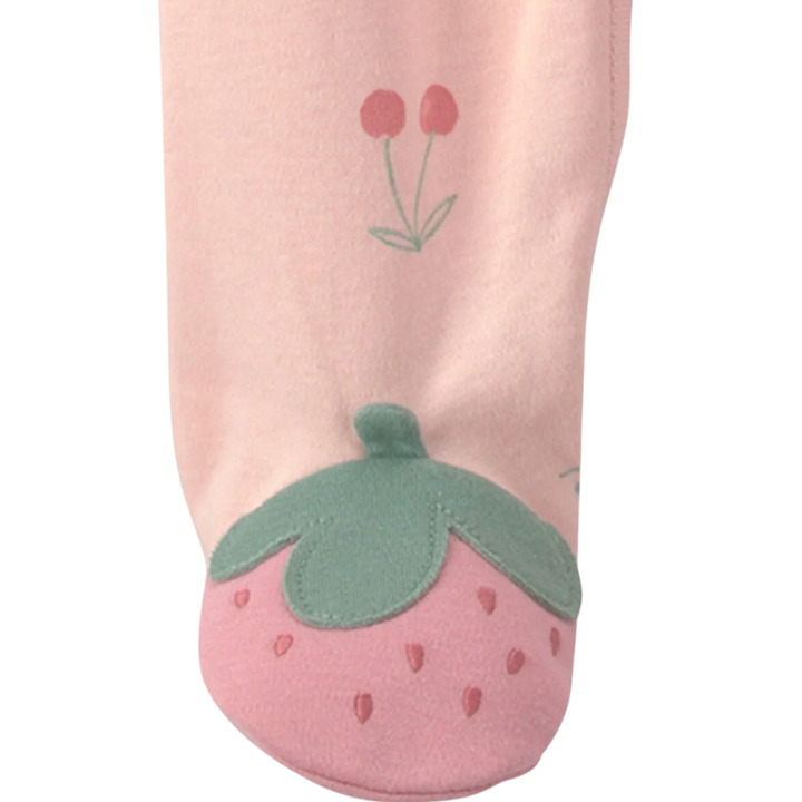 Pijama de 1 pieza con fresitas para bebita