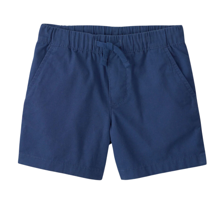 Short azul marino de algodón con ajuste cintura