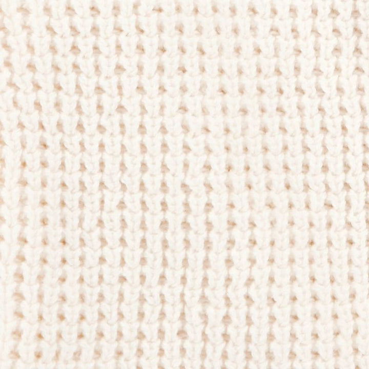 Cardigan tejido con capucha blanco para bebé