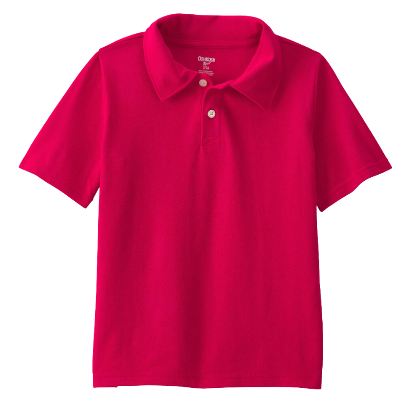 Camiseta tipo polo roja para niño