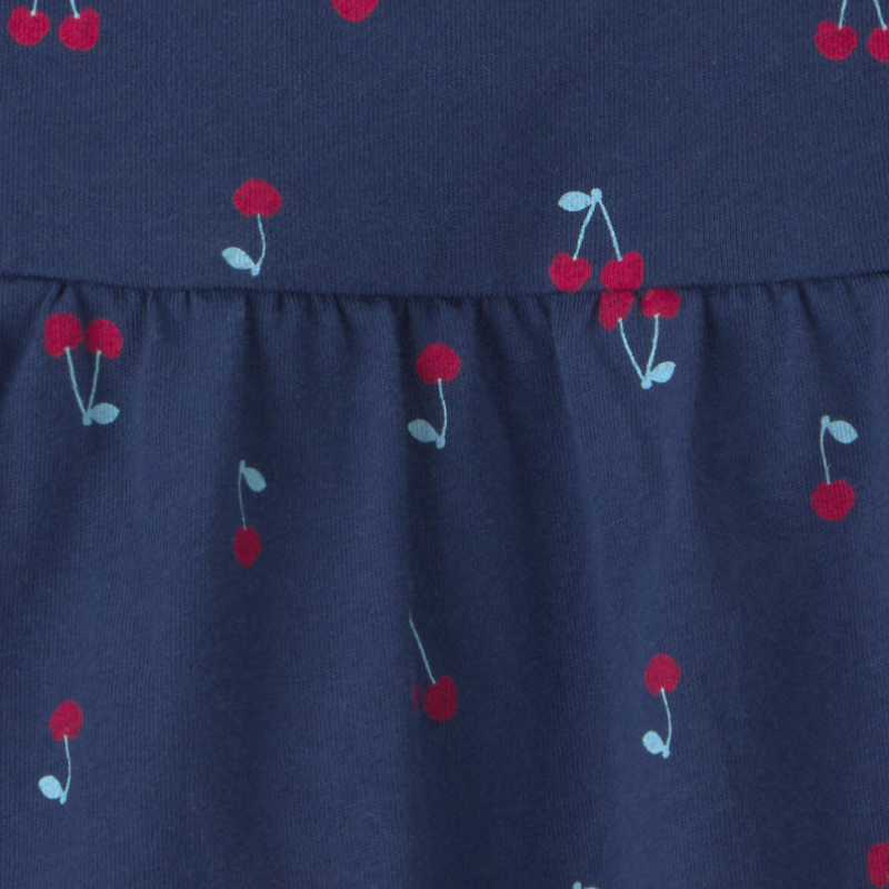 Vestido tipo body de cerezas para bebita