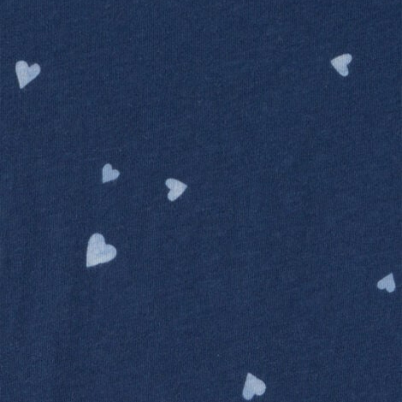 Vestido manga corta estampado corazones