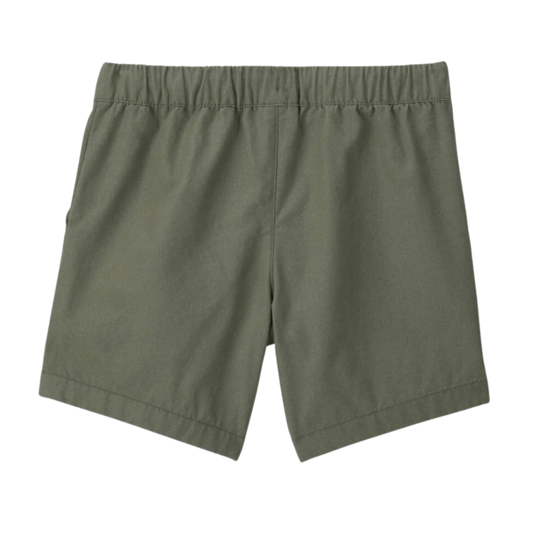 Short verde oliva de algodón con ajuste cintura