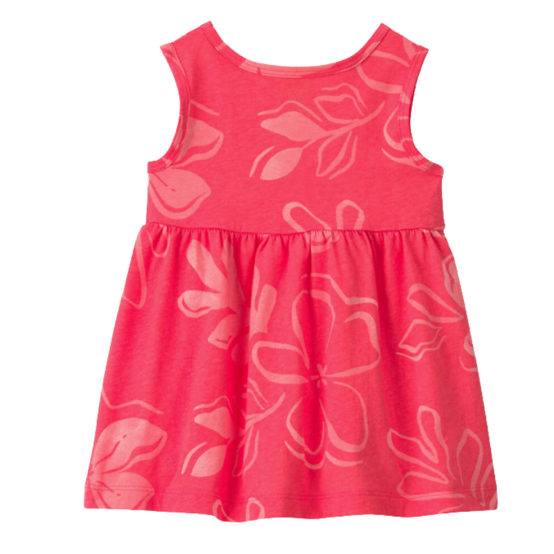 Vestido coral floral sin mangas
