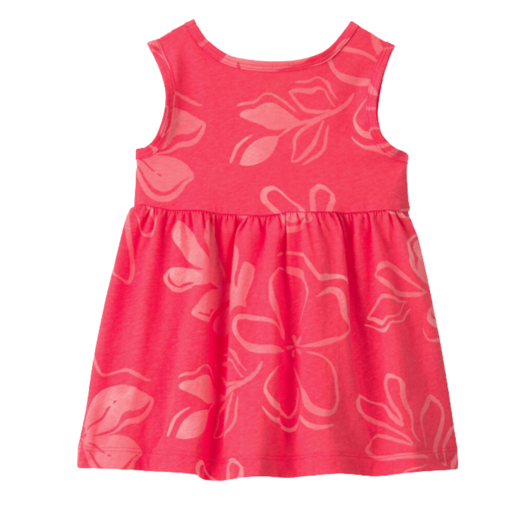 Vestido coral floral sin mangas