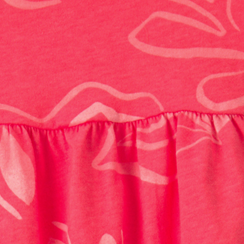 Vestido coral floral sin mangas