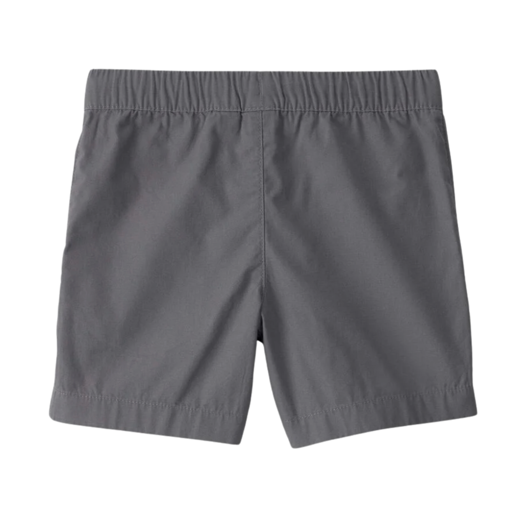 Short gris de algodón ajuste cintura