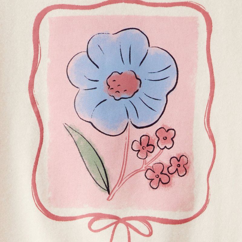 Blusa estampada con flores para niña