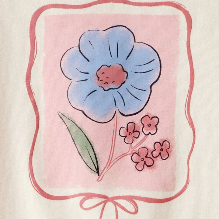 Blusa estampada con flores para niña