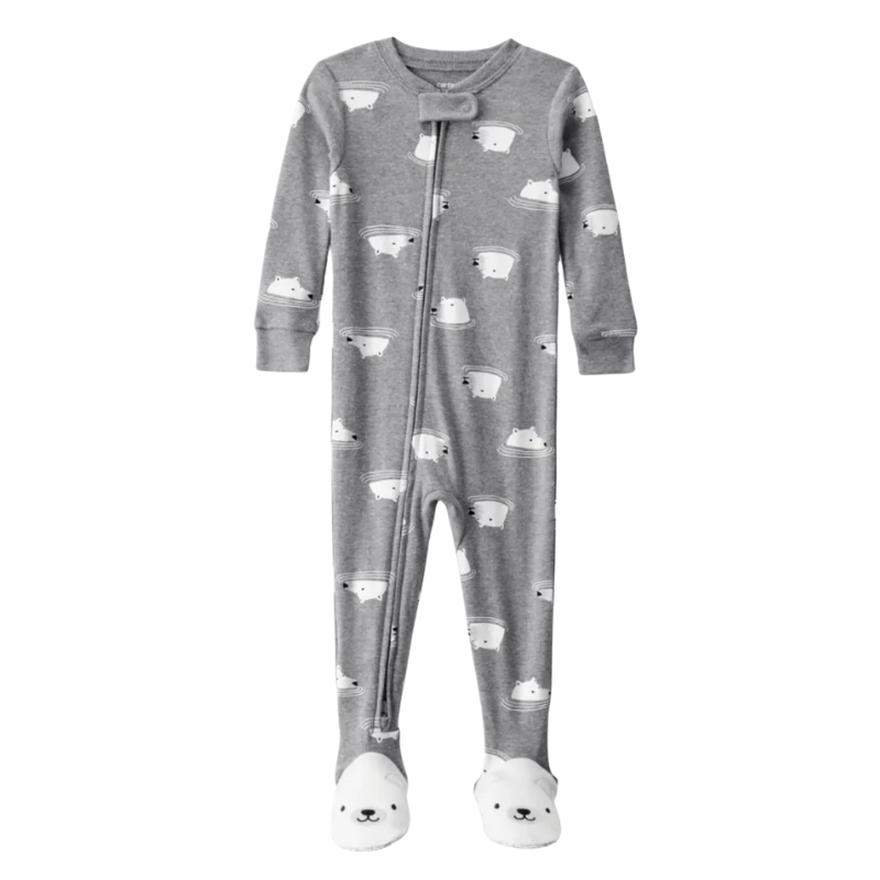 Pijama de 1 pieza  y estampado de osos polares para bebé
