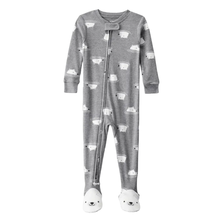 Pijama de 1 pieza  y estampado de osos polares para bebé