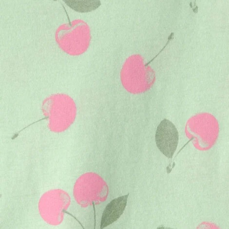 Vestido manga corta estampado cerezas