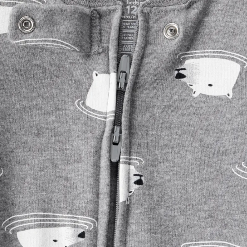 Pijama de 1 pieza  y estampado de osos polares para bebé