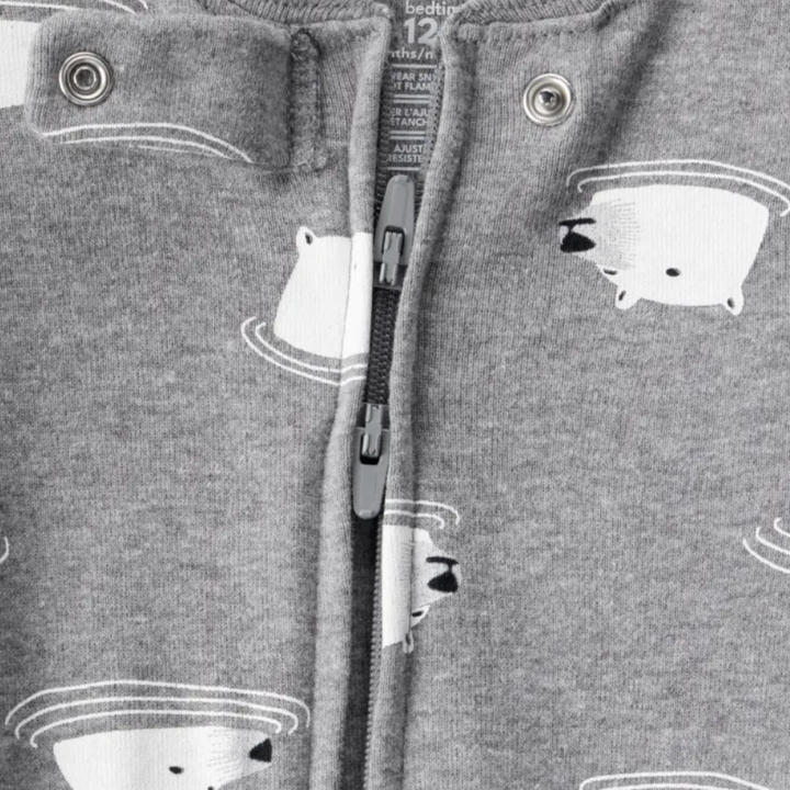 Pijama de 1 pieza  y estampado de osos polares para bebé