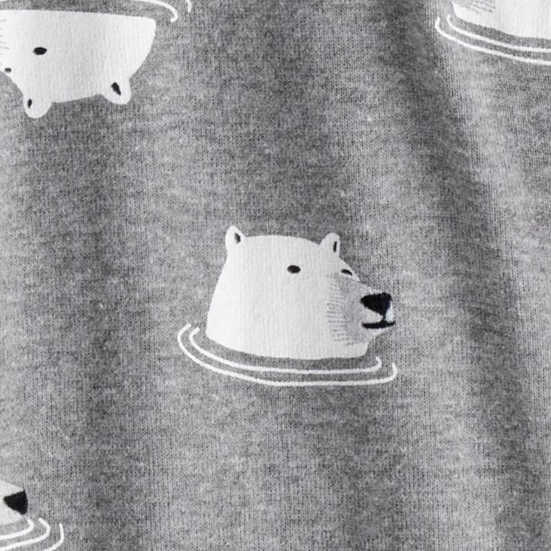 Pijama de 1 pieza  y estampado de osos polares para bebé