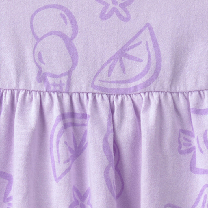 Vestido de animalitos marinos lila para bebita