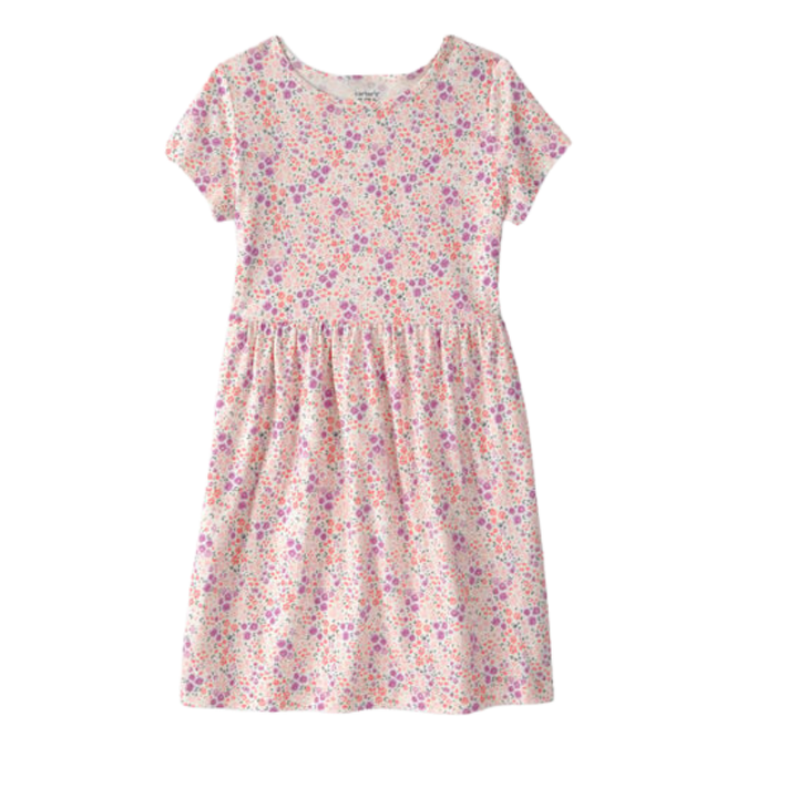 Vestido manga corta estampado floral