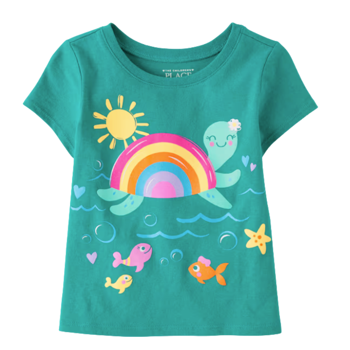Blusa con tortuga arcoiris