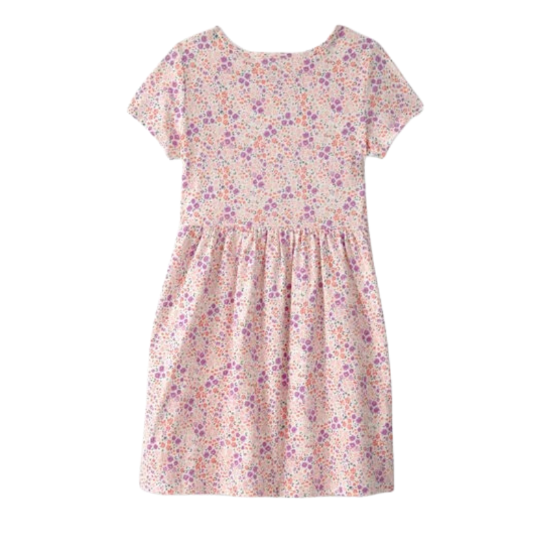 Vestido manga corta estampado floral
