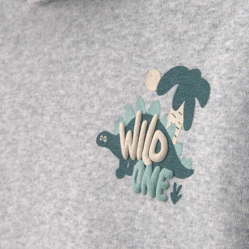 Conjunto 2 piezas con pull over de dinosaurio y pantalón verde