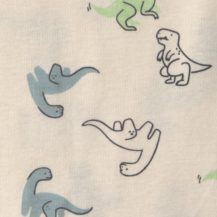 Conjunto 3 piezas dinosaurios con abrigo y pantalón verde