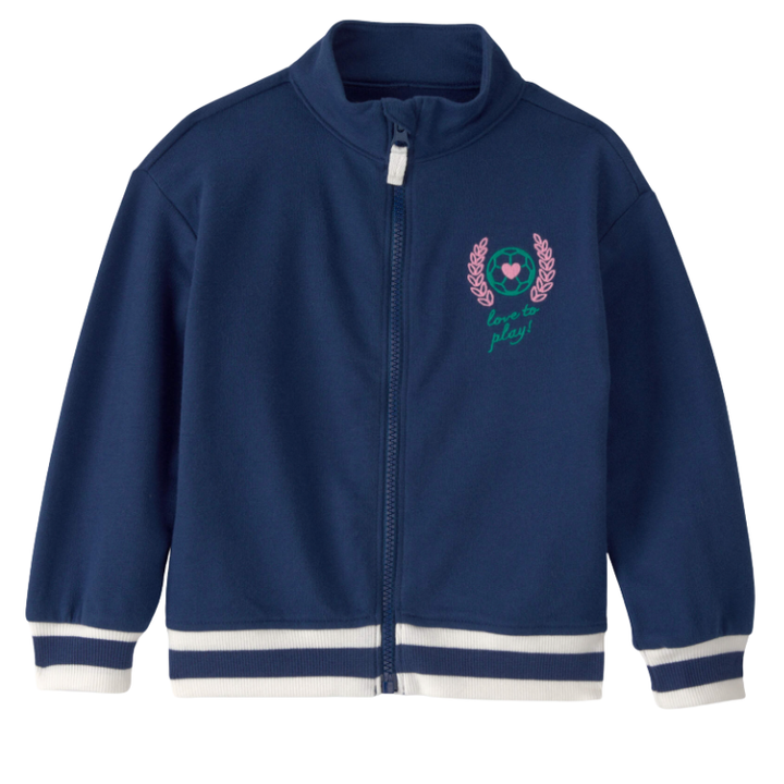 Chaqueta deportiva con zipper para niña