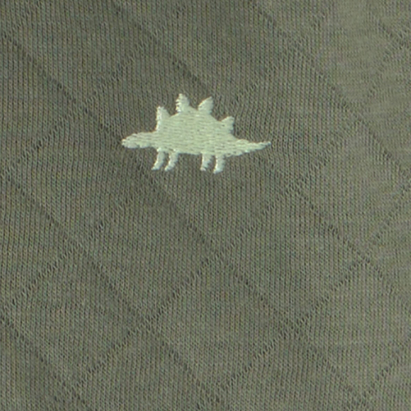 Conjunto 3 piezas dinosaurios con abrigo y pantalón verde