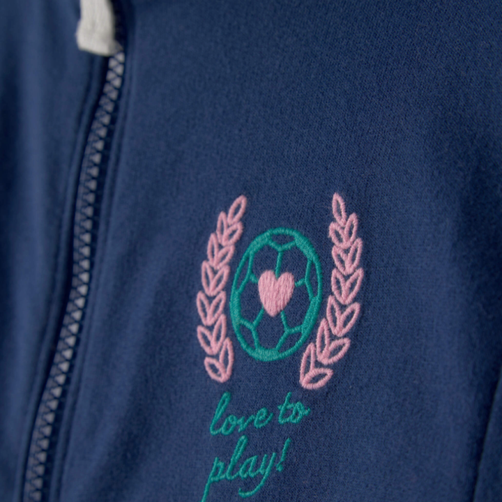 Chaqueta deportiva con zipper para niña