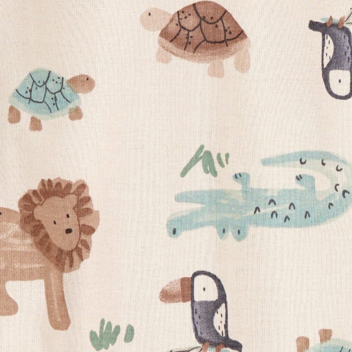 Set 2 enterizos suaves para bebé niño 🦁🐢💚