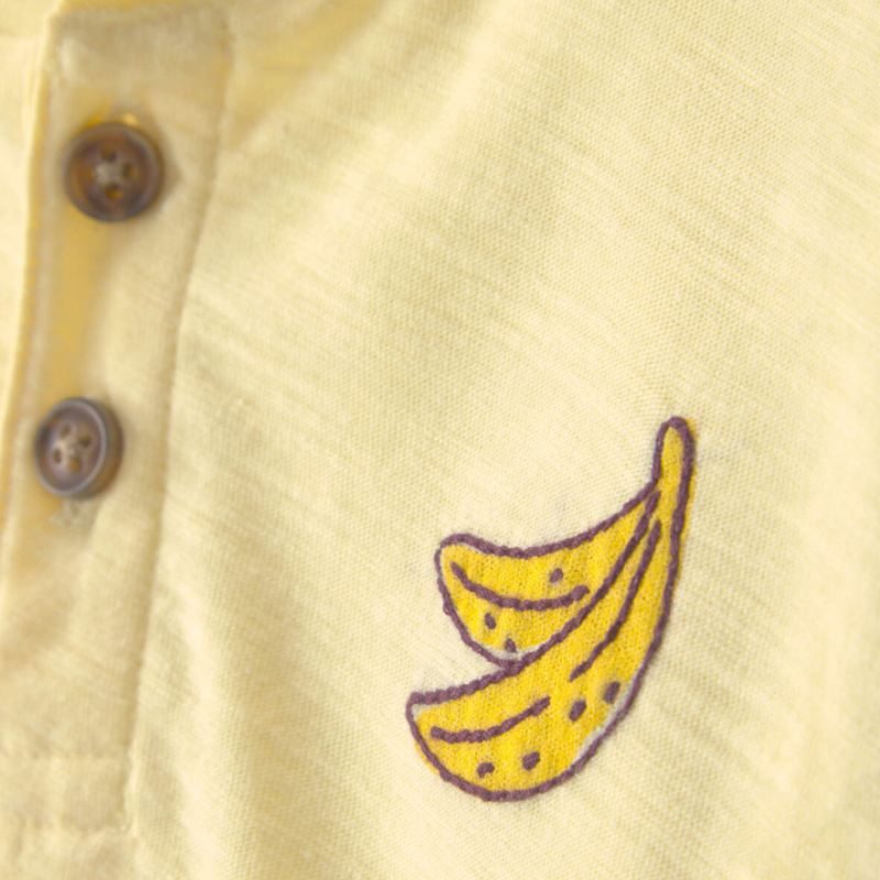 Conjunto 2 piezas camiseta de bananos y short verde