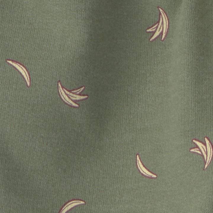Conjunto 2 piezas camiseta de bananos y short verde
