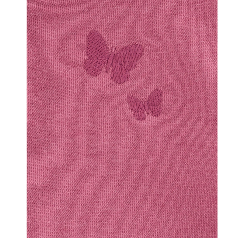 Abrigo con zipper detalle cintura con mariposas