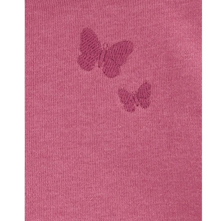 Abrigo con zipper detalle cintura con mariposas