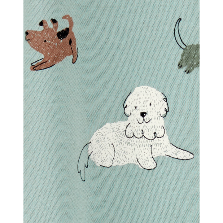 Pijama Sleep & Play de algodón para bebé niño con estampado de perrito y zipper doble vía