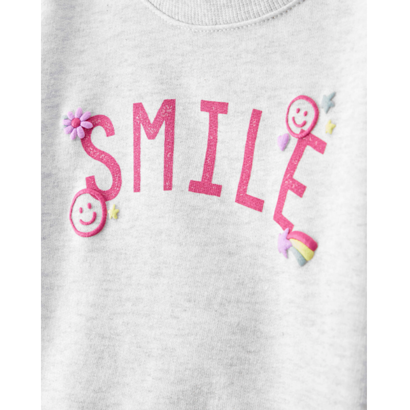 Conjunto 2 piezas de blusa de manga larga Smile y enagua tutu-short