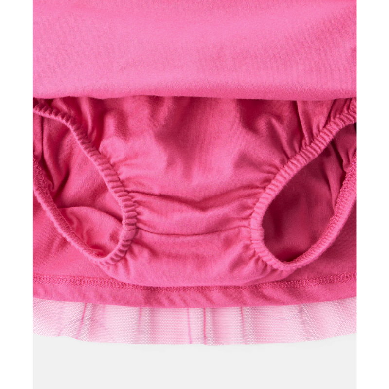 Conjunto 2 piezas de blusa de manga larga Smile y enagua tutu-short