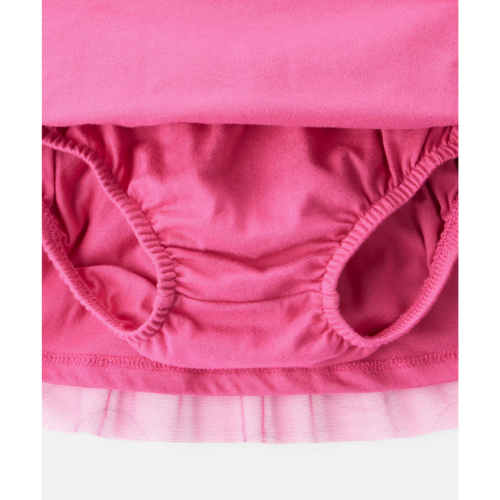 Conjunto 2 piezas de blusa de manga larga Smile y enagua tutu-short