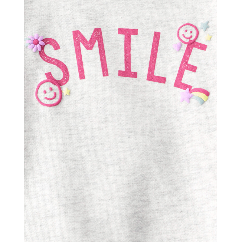 Conjunto 2 piezas de blusa de manga larga Smile y enagua tutu-short