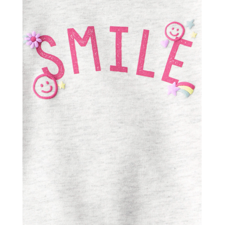 Conjunto 2 piezas de blusa de manga larga Smile y enagua tutu-short